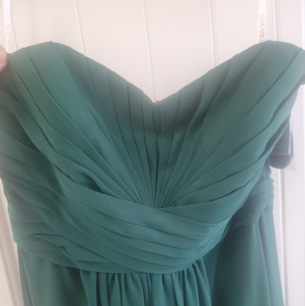 Green David's Bridal bridesmaid dess